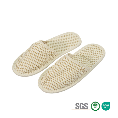 Custom Woven Straw Cork Sole Hotel Spa Slippers OEM Supplier