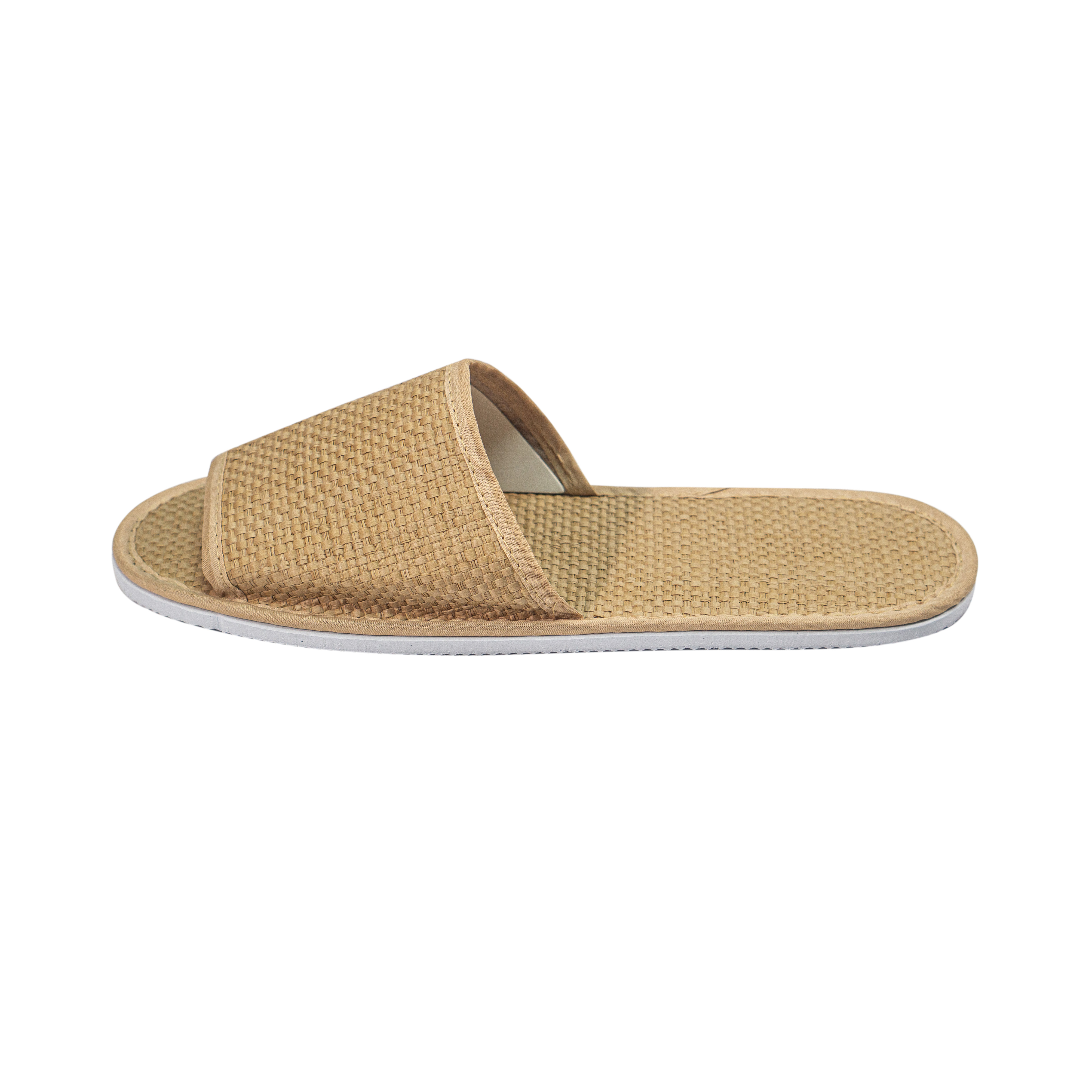 Custom OEM Eco‑Friendly Rattan Hotel Slippers with Non Slip Sole Factory