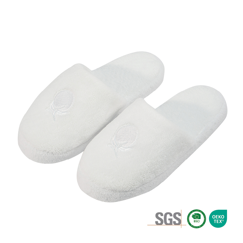 Custom Coral Fleece Foam Spa Slippers Luxury Hotel Slippers Bulk Manufacturer