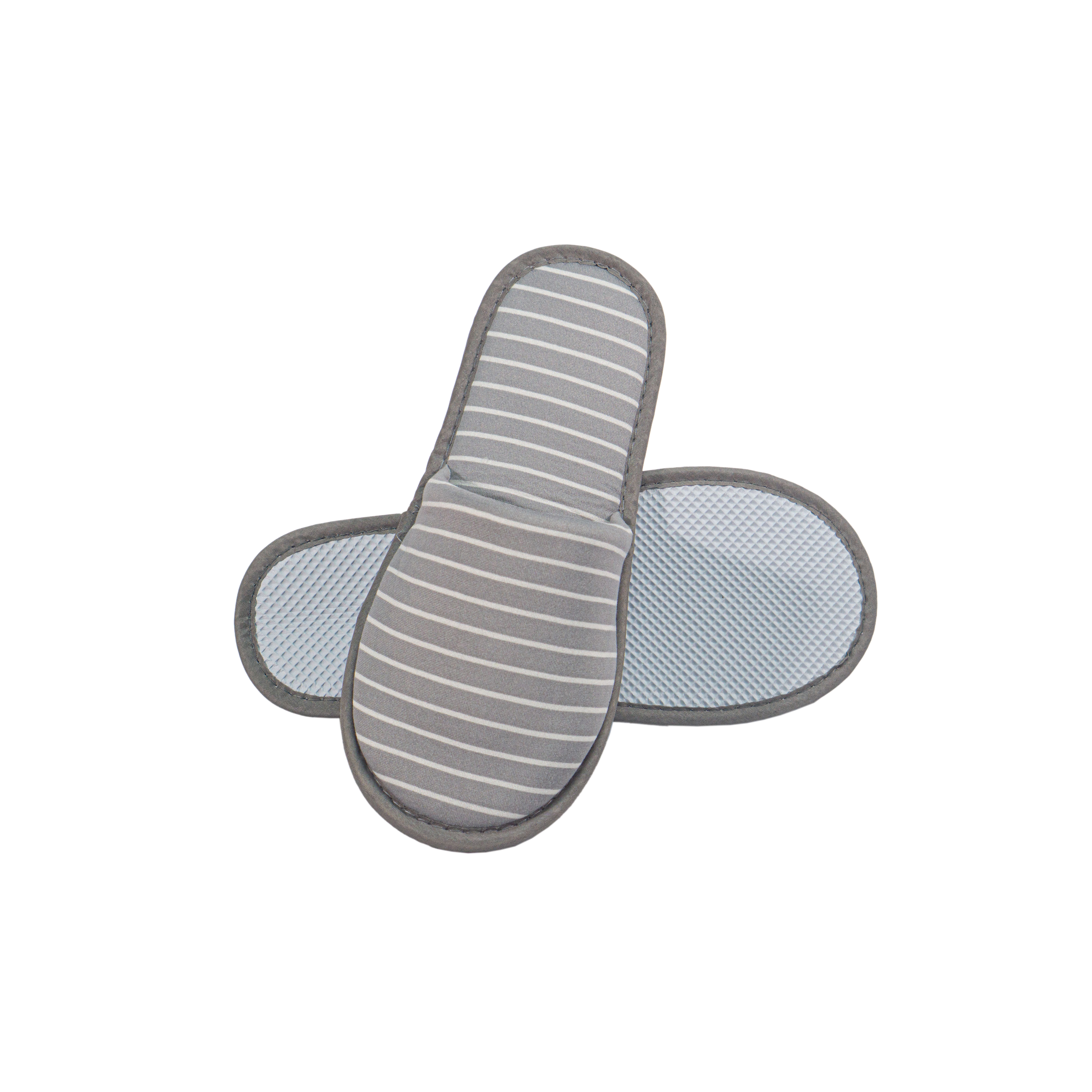 Wholesale OEM Foldable Striped Portable Home Slippers Indoor House Shoes Supplier