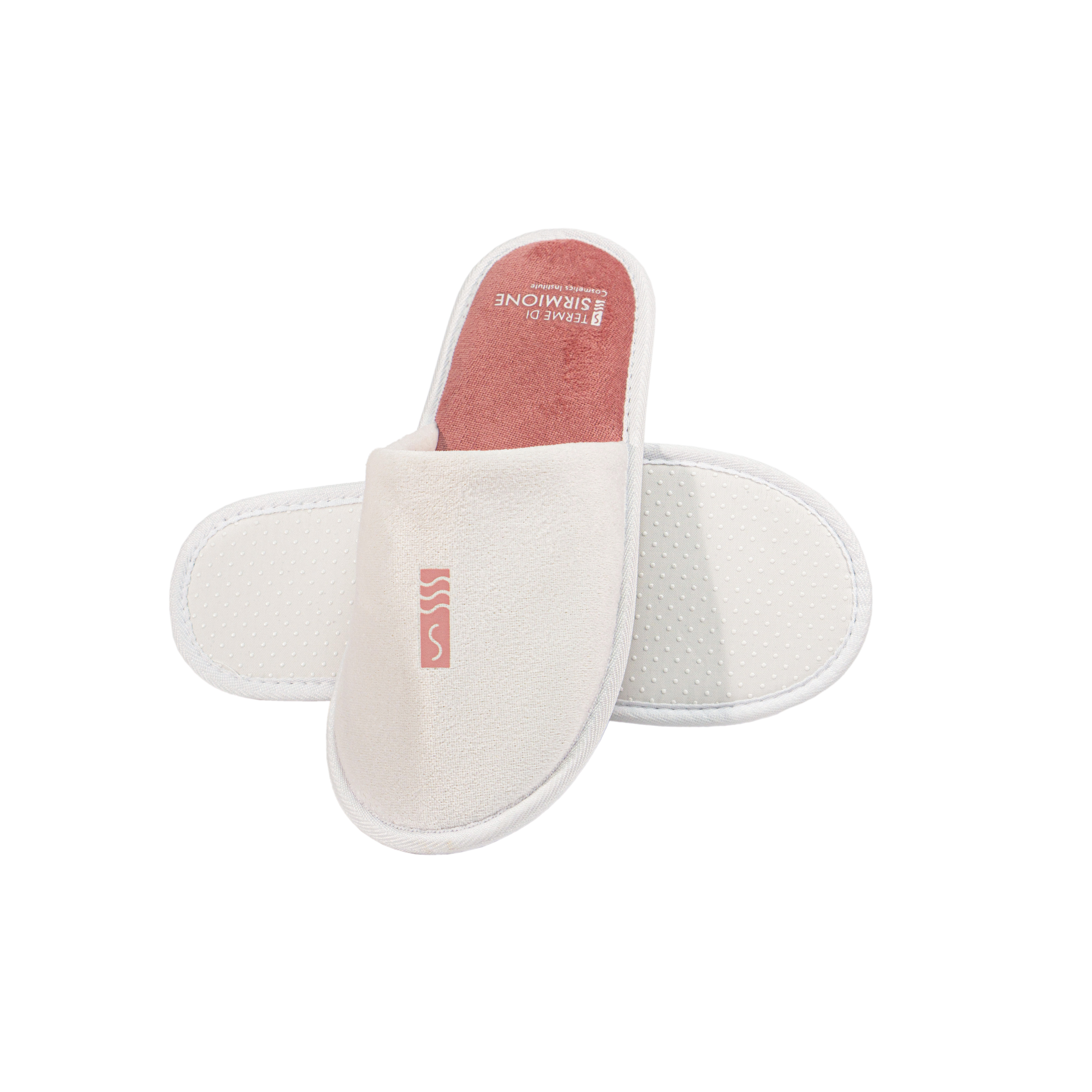 Velour Hotel Spa Slippers Custom Printed Logo Two‑Tone Wholesale Supplier
