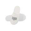 Custom Embroidered Logo White Waffle Closed‑Toe Hotel Slippers Supplier