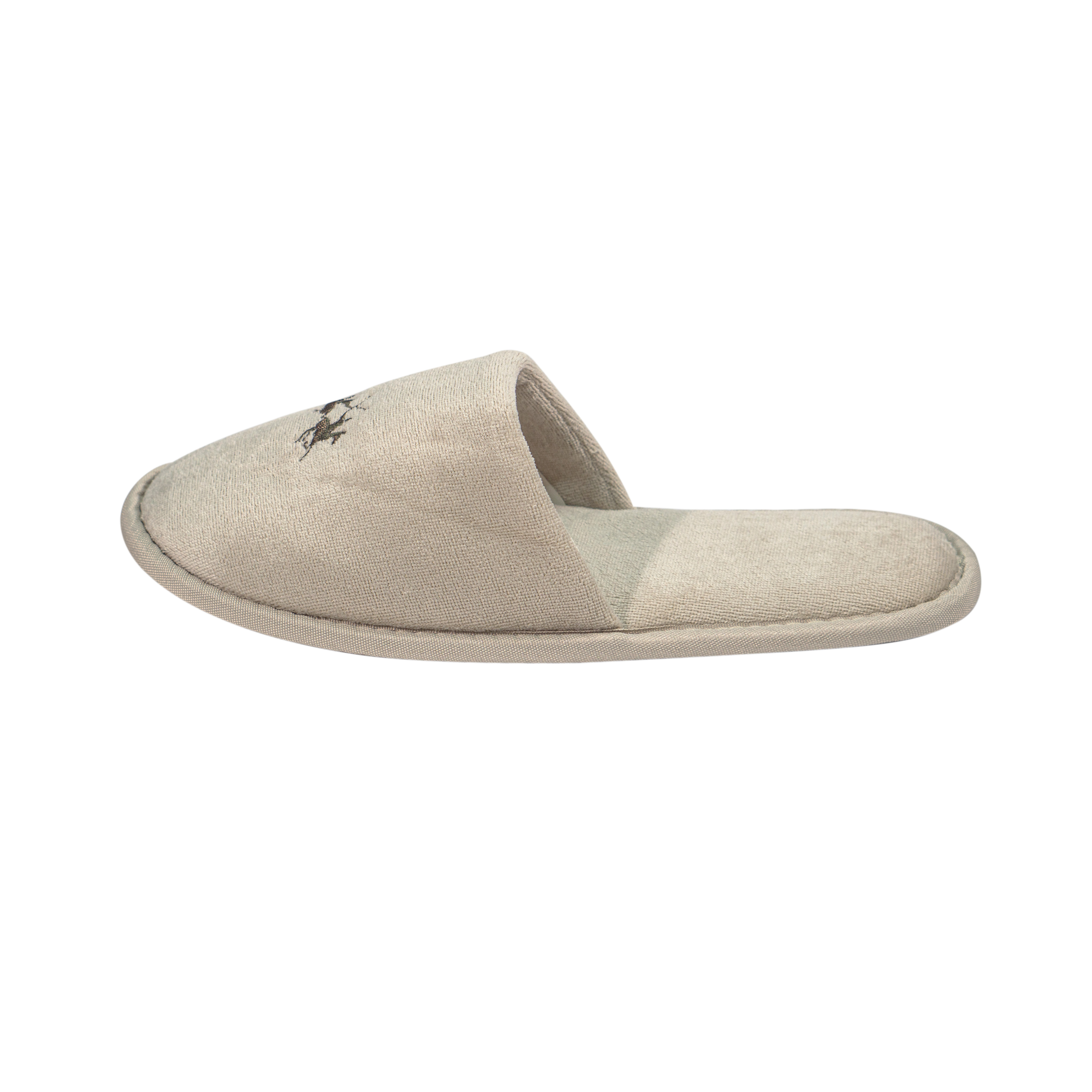 Custom Logo Velour Embroidered Hotel Spa Slippers Supplier