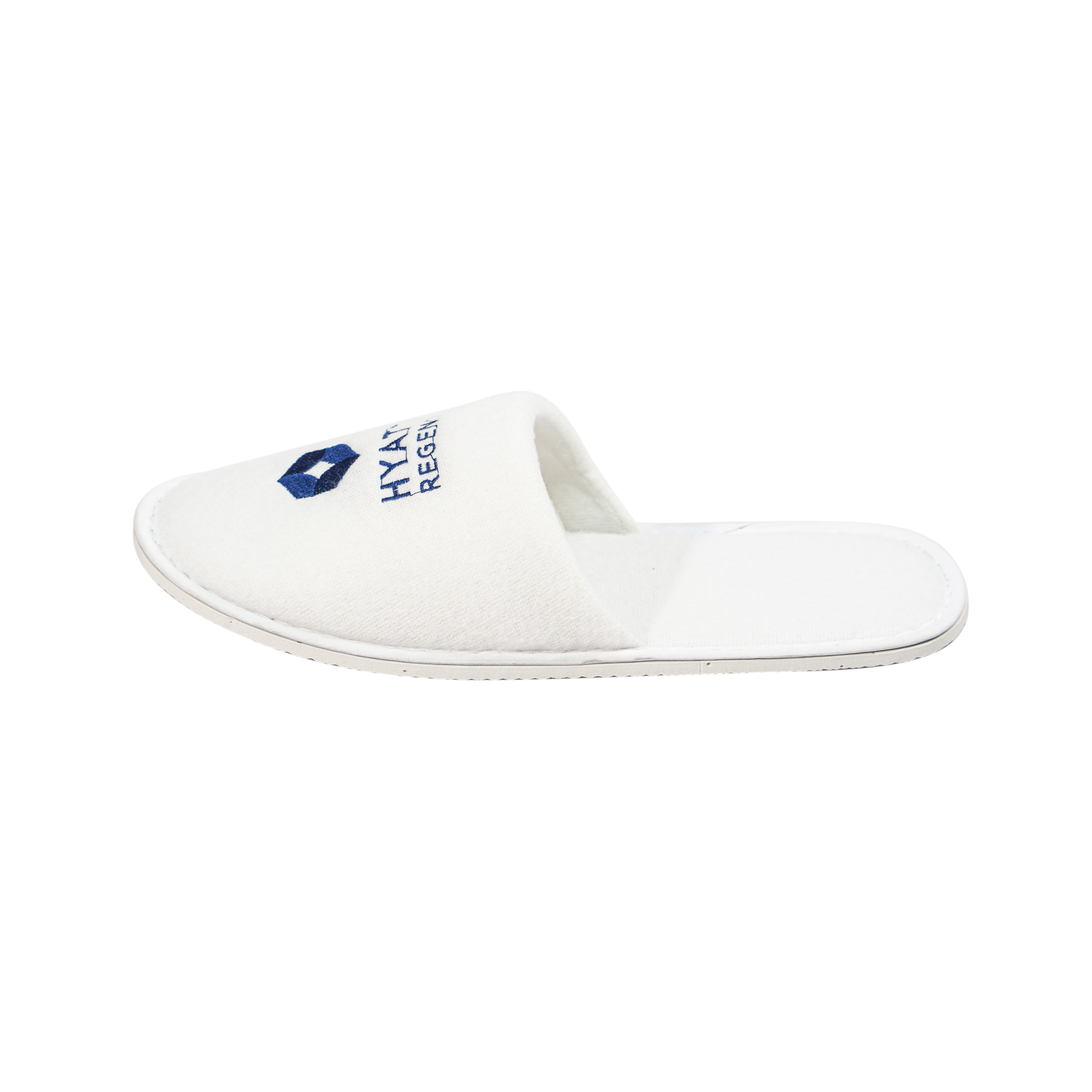 Custom Logo Brushed Polyester Hotel Slippers Wholesale OEM Supplier
