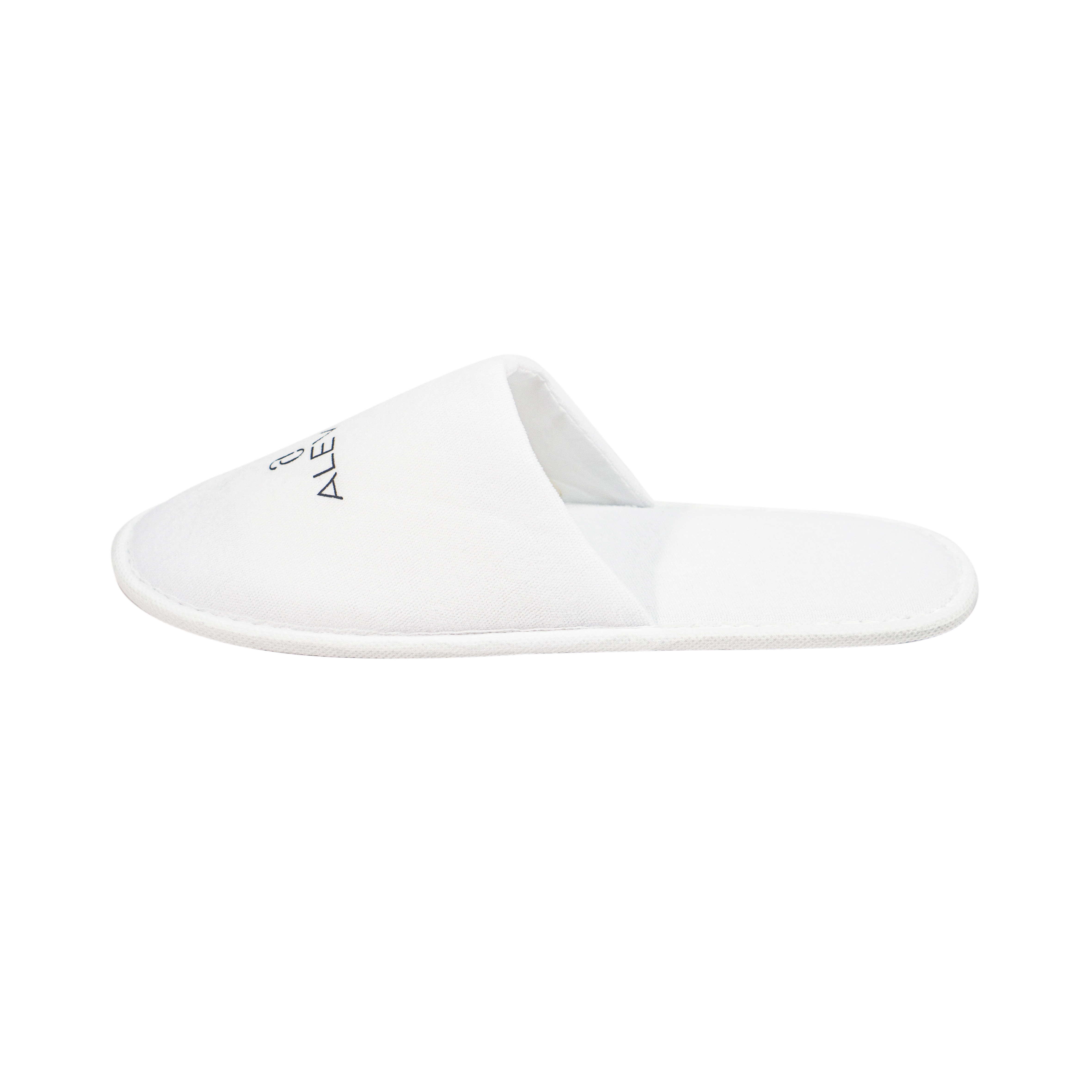 OEM Brushed Polyester Plain White Spa Slippers Boutique Hotel Bulk Manufacturer