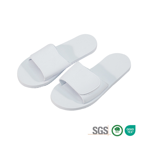 Custom Logo White Adjustable Strap Slide Slippers Non‑Slip Wholesale OEM Supplier