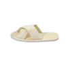 Custom Open Toe Cross Strap Linen Spa Slippers For Hotel Retreat