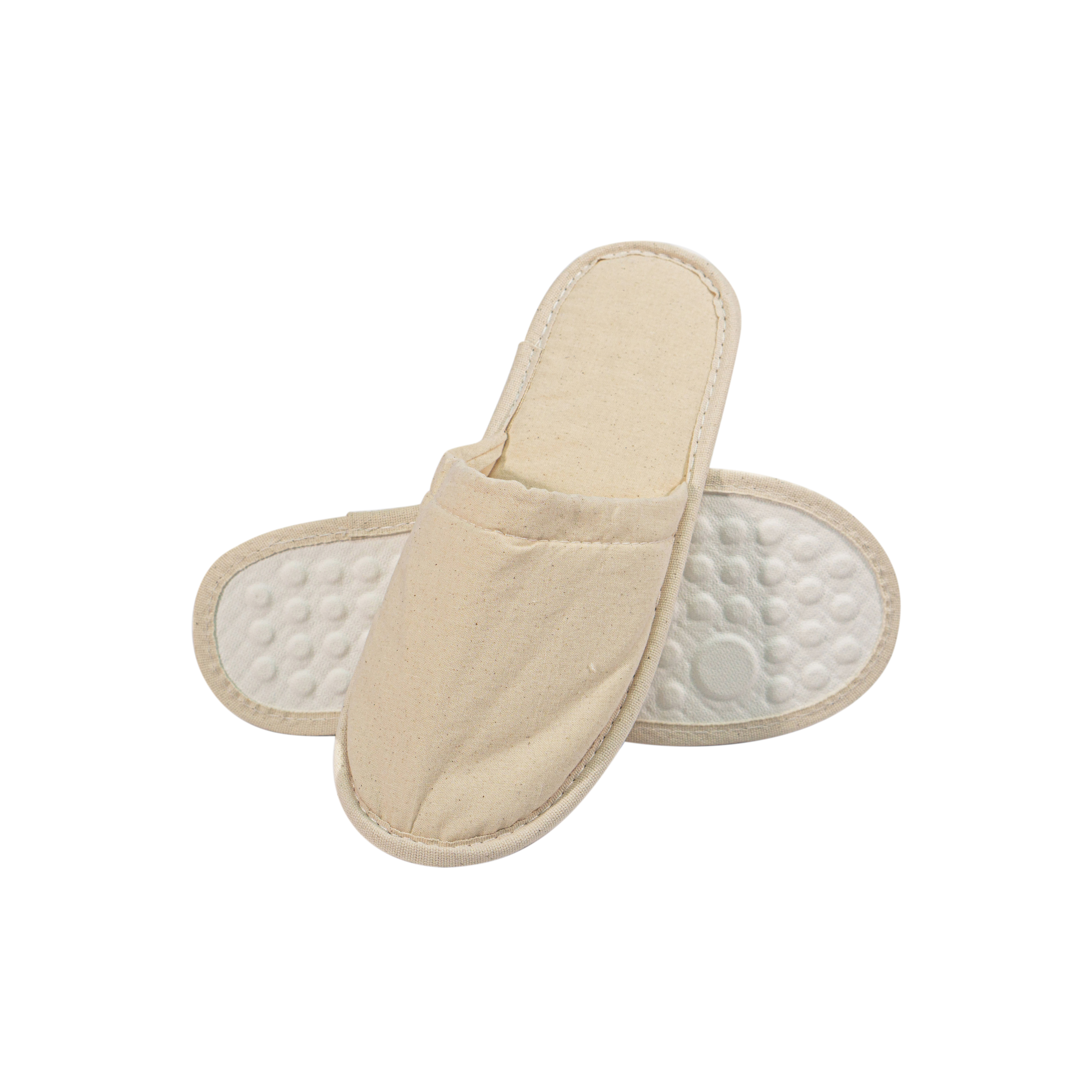 Wholesale OEM Eco-Friendly Canvas Non Slip Sole Hotel Slippers Supplier