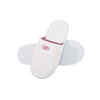 Wholesale White Coral Fleece Hotel Spa Slippers Custom Embroidery Logo