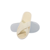 Custom Open Toe Cross Strap Linen Spa Slippers For Hotel Retreat