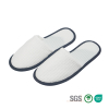 Custom Logo Waffle Hotel Slippers with Black Piping and Non Slip Sole