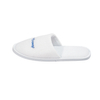 Custom Embroidered Terry Closed Toe Hotel Spa Slippers with Non Slip Sole