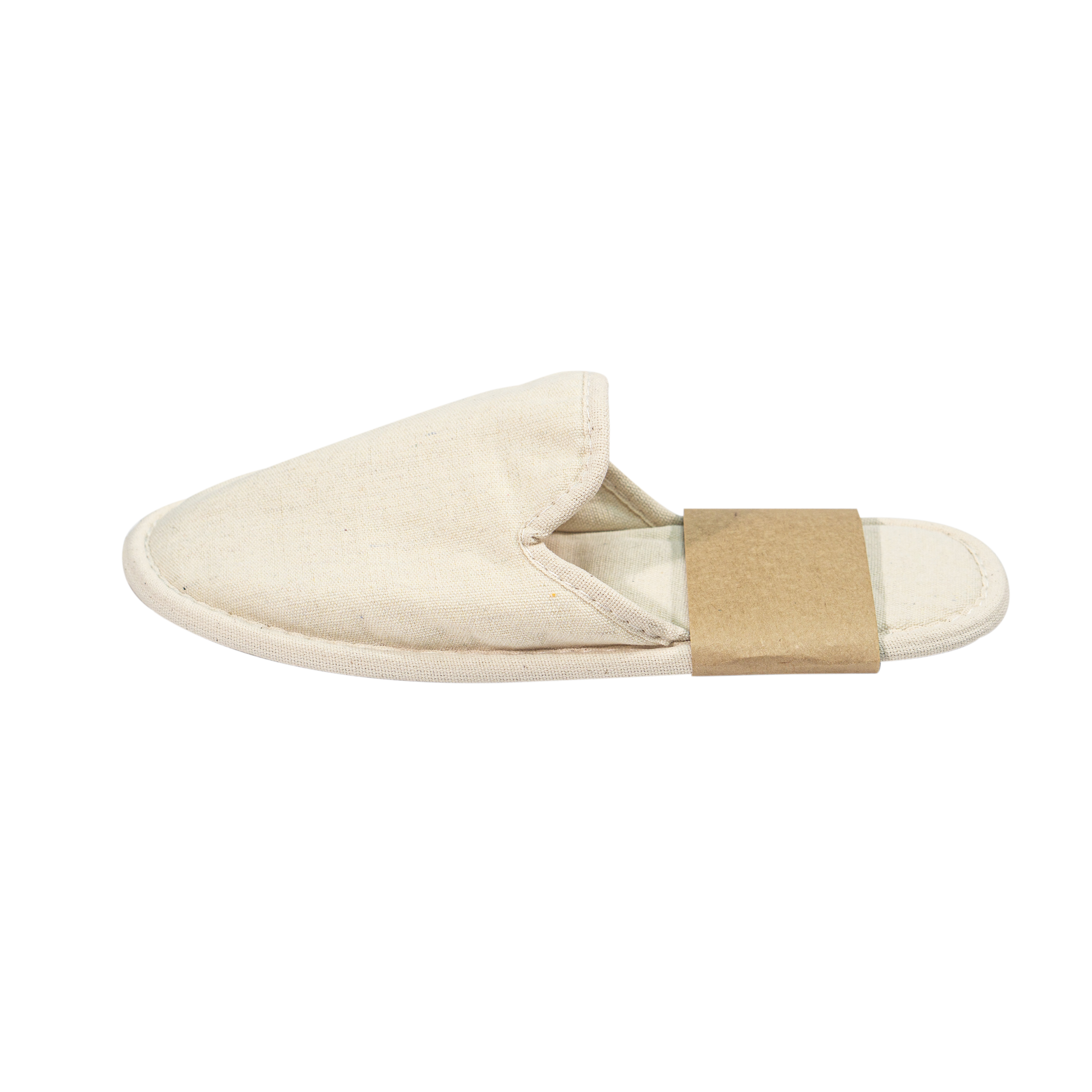 Wholesale OEM Eco‑Friendly Canvas Hotel Slippers With Natural Cork Sole