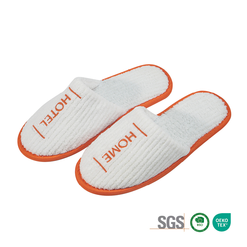 Custom Embroidered Coral Fleece Hotel Slippers Wholesale OEM Supplier