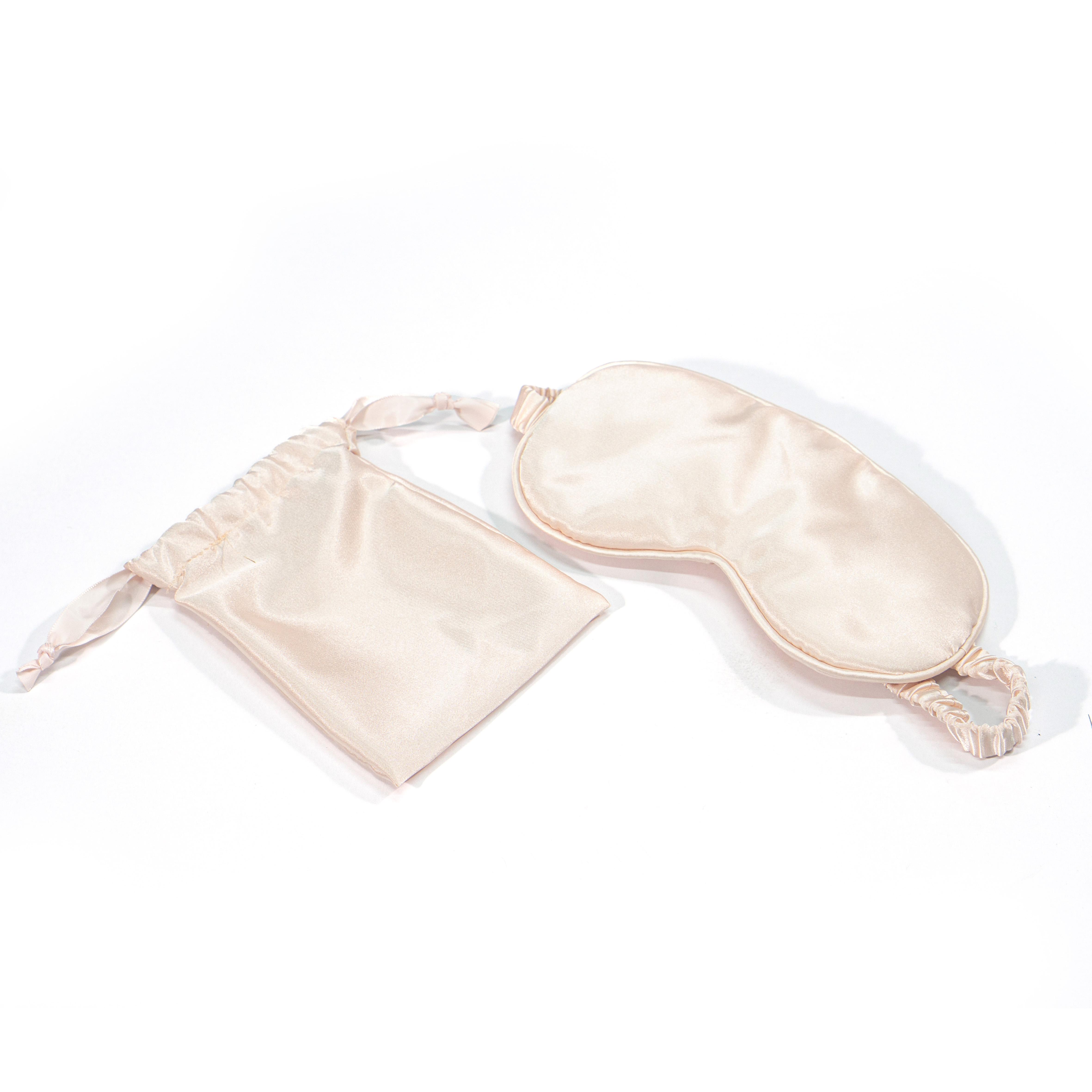 Wholesale OEM Satin Sleep Eye Mask Soft Blackout Travel Eye Mask With Drawstring Pouch Supplier