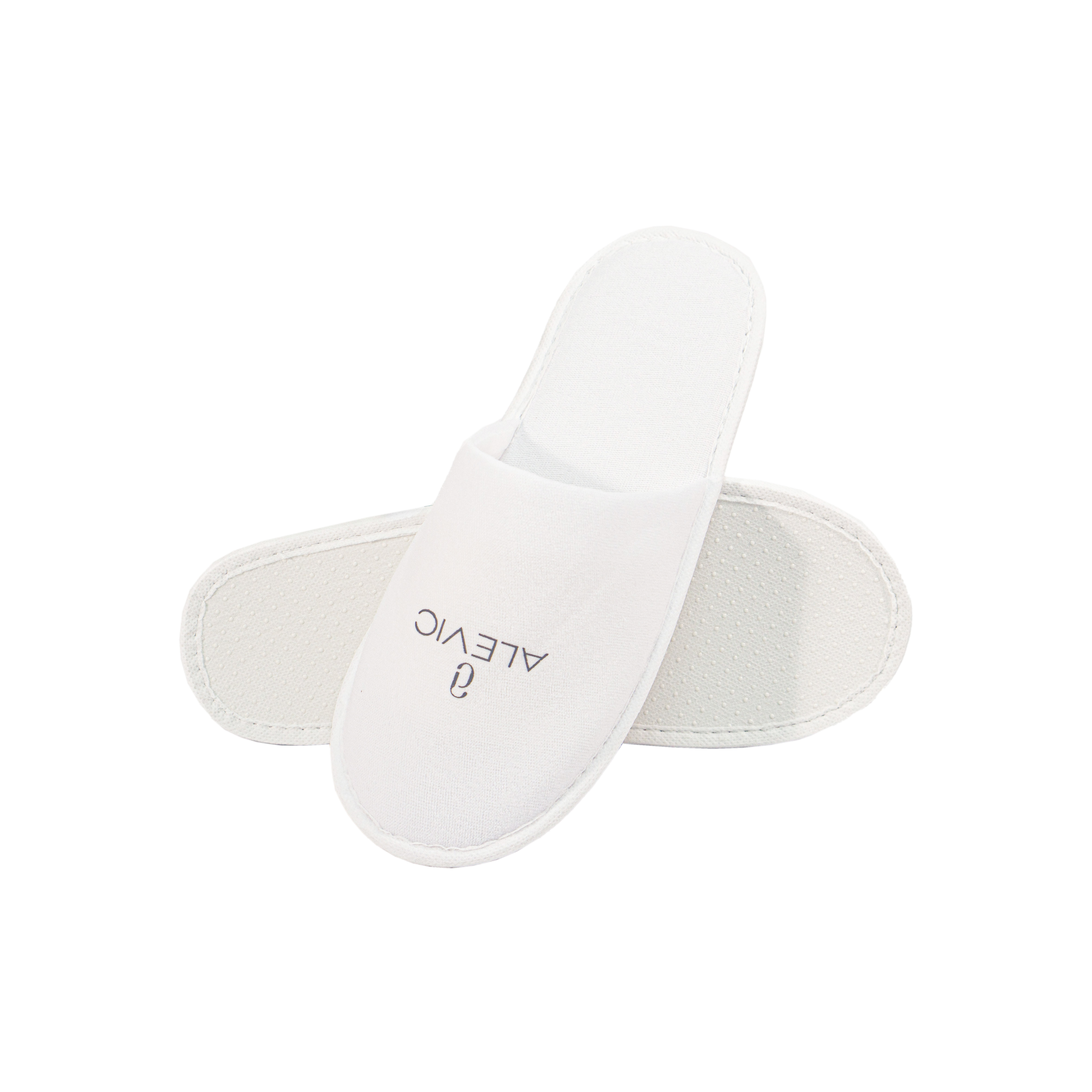 OEM Brushed Polyester Plain White Spa Slippers Boutique Hotel Bulk Manufacturer